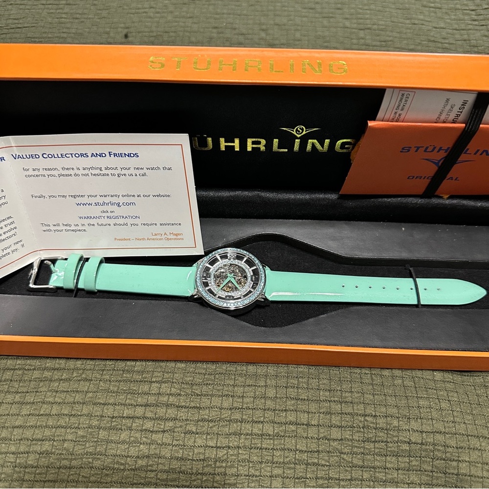 Brand new Stührling Winchester 3941 Automatic 38mm Skeleton watch
